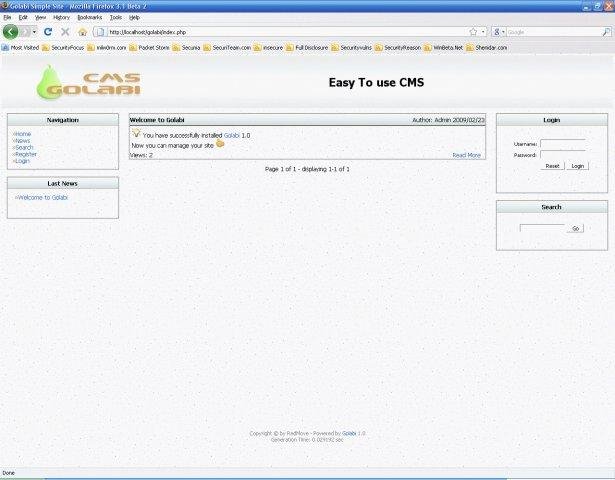 Download web tool or web app Golabi CMS