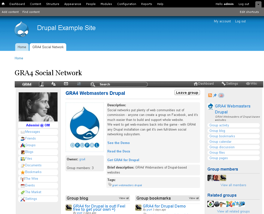 Download web tool or web app GRA4 Social Network for Drupal Download web tool or web app GRA4 Social Network for Drupal