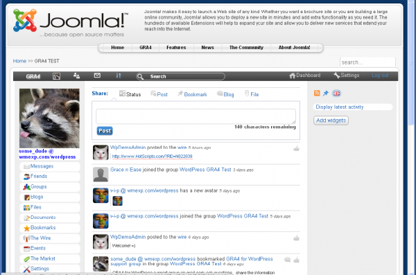Download web tool or web app GRA4 Social Network for Joomla! Download web tool or web app GRA4 Social Network for Joomla!