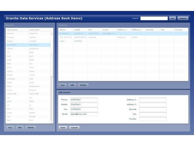 Download web tool or web app Granite Data Services