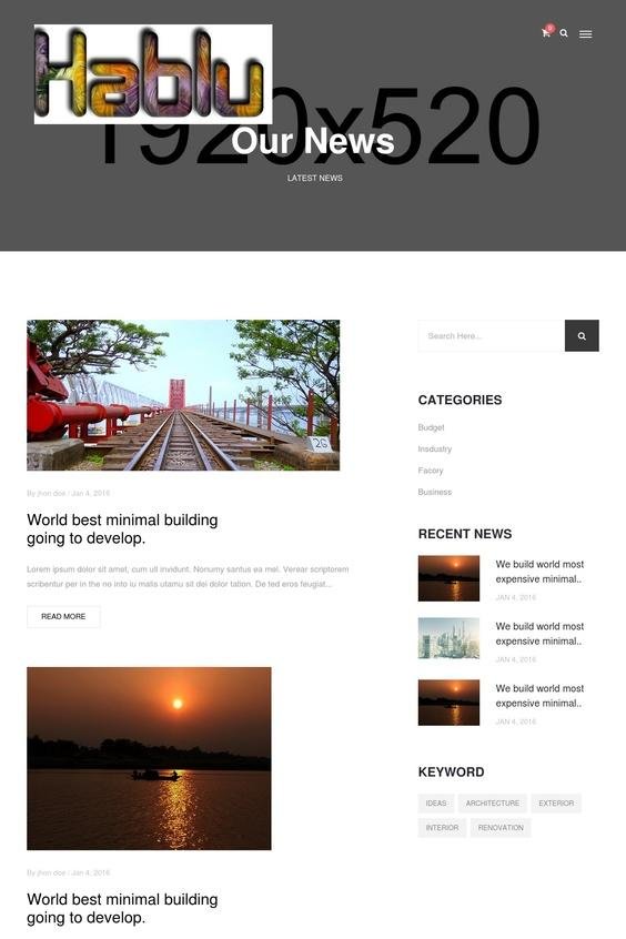 Download web tool or web app Hablu News - Responsive HTML5 Template