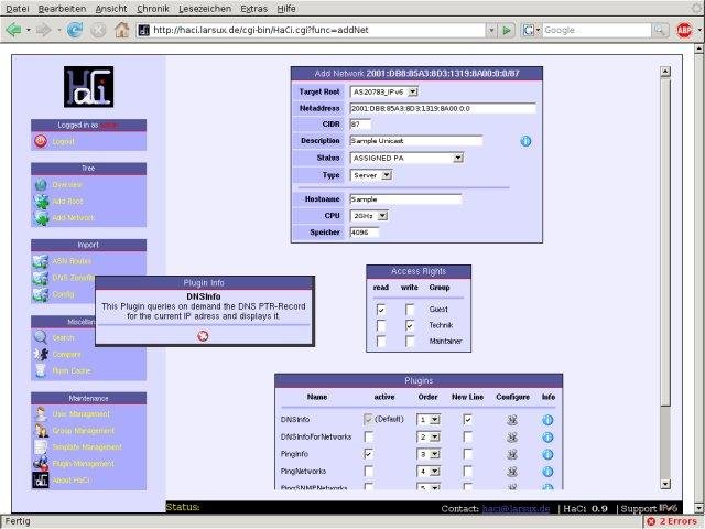 Download web tool or web app HaCi - IP Address Administration Download web tool or web app HaCi - IP Address Administration