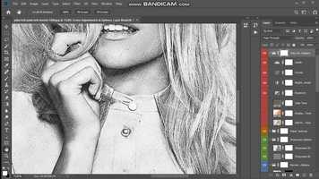 Free download Hand Drawn Art Photoshop Action video and edit with RedcoolMedia movie maker MovieStudio video editor online and AudioStudio audio editor onlin
