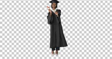 Free download Happy afro graduating female student dancing, Alpha Channel | Stock Footage - Envato elements video and edit with RedcoolMedia movie maker MovieStudio video editor online and AudioStudio audio editor onlin