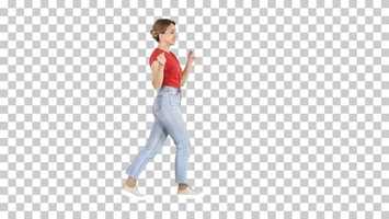 Free download Happy smiling woman dancing and having fun, Alpha Channel | Stock Footage - Videohive video and edit with RedcoolMedia movie maker MovieStudio video editor online and AudioStudio audio editor onlin