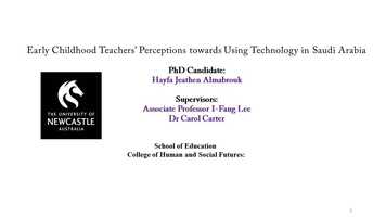 Free download Hayfa Jeathen AL Mabrouk_3MT Early Childhood Teachers  Perceptions  towards Using Technology in Saudi Arabia.MP4 video and edit with RedcoolMedia movie maker MovieStudio video editor online and AudioStudio audio editor onlin