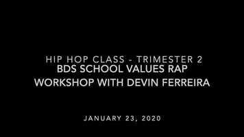 Free download Hip Hop Class - BDS School Values Rap video and edit with RedcoolMedia movie maker MovieStudio video editor online and AudioStudio audio editor onlin