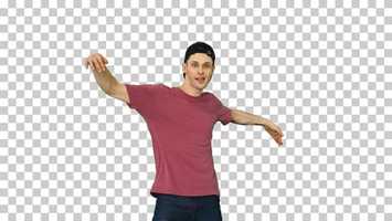 Free download Hip-hop guy in a cap dancing, Alpha Channel | Stock Footage - Videohive video and edit with RedcoolMedia movie maker MovieStudio video editor online and AudioStudio audio editor onlin