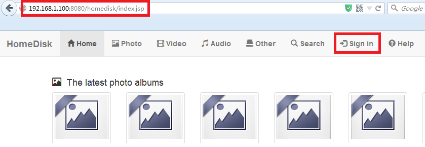 Download web tool or web app Homedisk