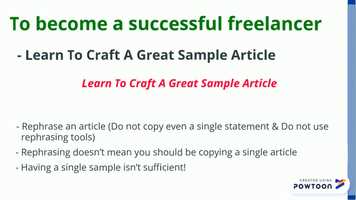 Free download How to Become a Freelance Writer.pptx video and edit with RedcoolMedia movie maker MovieStudio video editor online and AudioStudio audio editor onlin