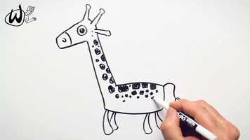 Free download How to Draw a Cartoon Giraffe - Wienot Draw with Whiteboard Jim video and edit with RedcoolMedia movie maker MovieStudio video editor online and AudioStudio audio editor onlin
