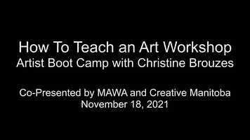 Free download How to Teach an Art Workshop - Artist Boot Camp with Christine Brouzes.mov video and edit with RedcoolMedia movie maker MovieStudio video editor online and AudioStudio audio editor onlin