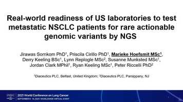 Free download IASLC 2021 ePoster:Readiness of US Laboratories to test metastatic NSCLC patients for rare actionable genomic variants by NGS. video and edit with RedcoolMedia movie maker MovieStudio video editor online and AudioStudio audio editor onlin
