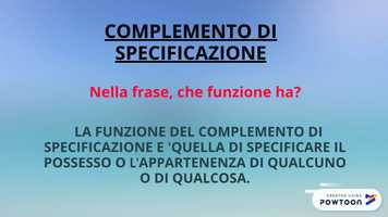 Free download I COMPLEMENTI DI SPECIFICAZIONE E DI MATERIA video and edit with RedcoolMedia movie maker MovieStudio video editor online and AudioStudio audio editor onlin