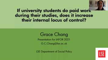 Free download If University Students Do Paid Work During Their Studies, Does It Increase Their Internal Locus of Control? video and edit with RedcoolMedia movie maker MovieStudio video editor online and AudioStudio audio editor onlin