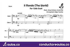 Free download Il Mondo (The World) - Arrangement For Chelo Duet - Music sheet video and edit with RedcoolMedia movie maker MovieStudio video editor online and AudioStudio audio editor onlin