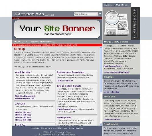 Download web tool or web app I-Metrics CMS
