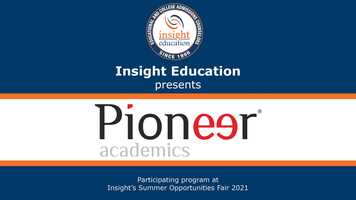Free download Insight Education presents Pioneer Scholar Research Program video and edit with RedcoolMedia movie maker MovieStudio video editor online and AudioStudio audio editor onlin