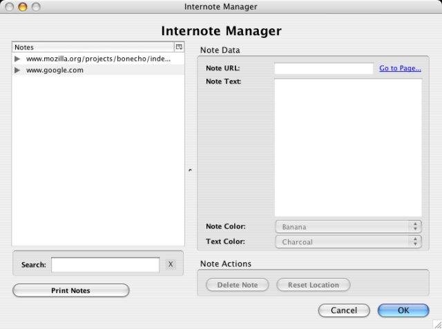 Download web tool or web app Internote