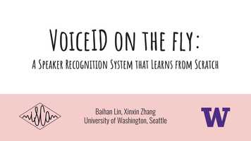 Free download InterSpeech 2020 - VoiceID on the fly: A Speaker Recognition System that Learns from Scratch video and edit with RedcoolMedia movie maker MovieStudio video editor online and AudioStudio audio editor onlin