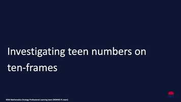 Free download Investigating teen numbers with ten-frames video and edit with RedcoolMedia movie maker MovieStudio video editor online and AudioStudio audio editor onlin