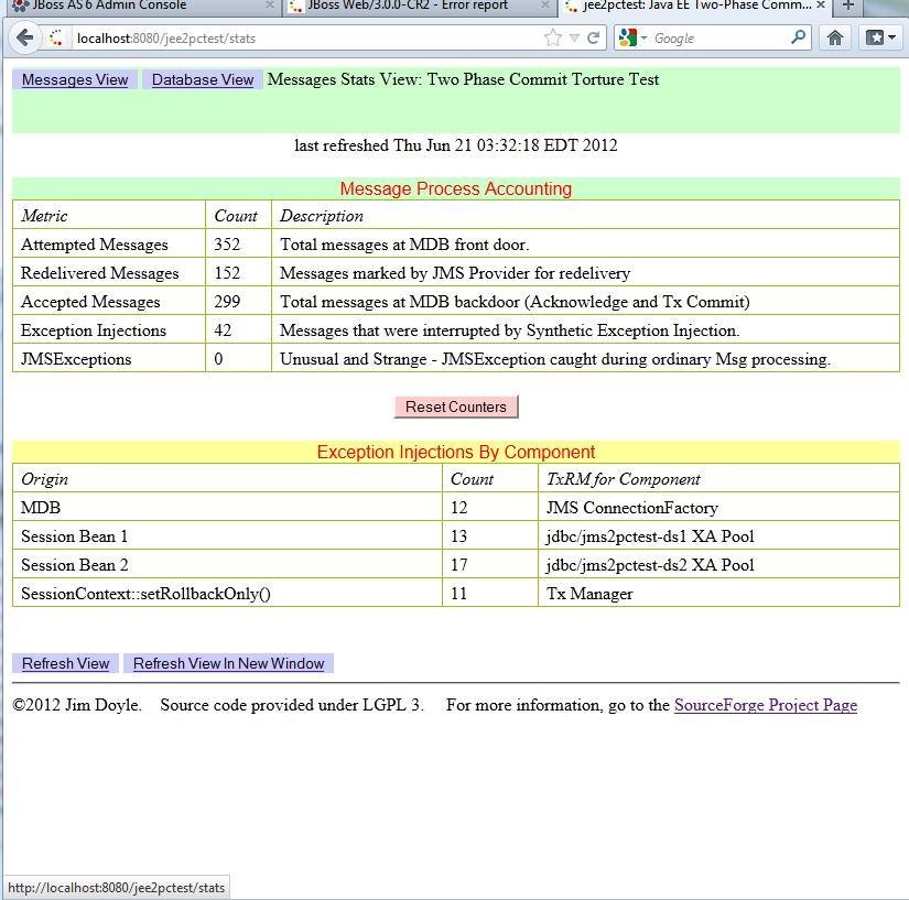 Download web tool or web app Java EE Two-Phase Commit Testkit
