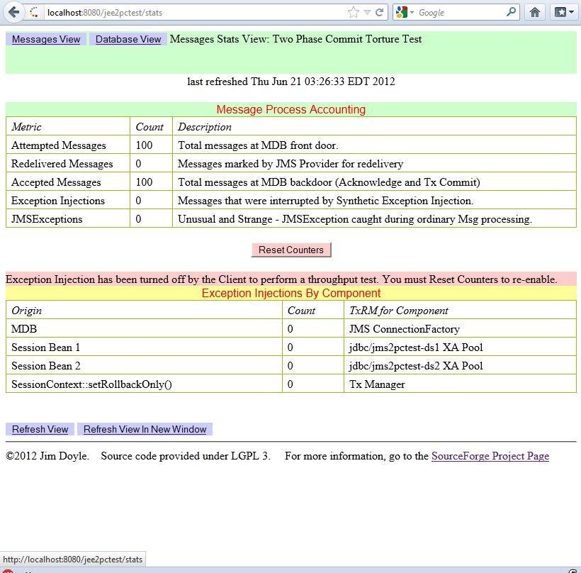 Download web tool or web app Java EE Two-Phase Commit Testkit