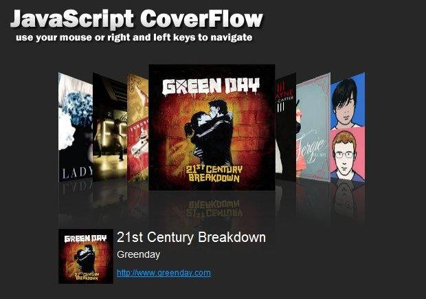 Download web tool or web app JavaScript CoverFlow 2.0 (jCoverFlow)
