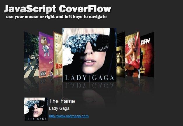 Download web tool or web app JavaScript CoverFlow 2.0 (jCoverFlow)