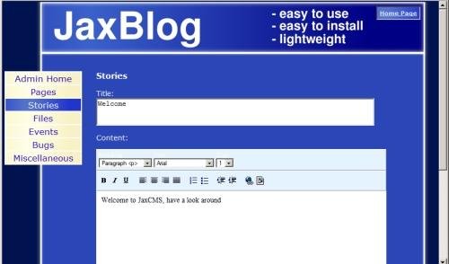 Download web tool or web app JaxBlog
