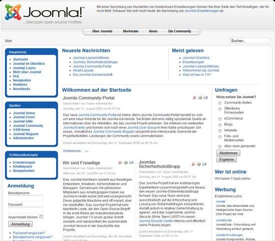 Download web tool or web app J!German - Joomla! translation in German