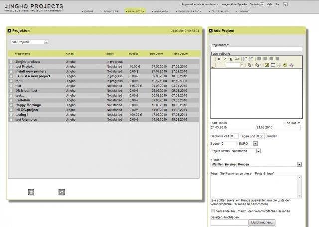 Download web tool or web app Jingho project management 