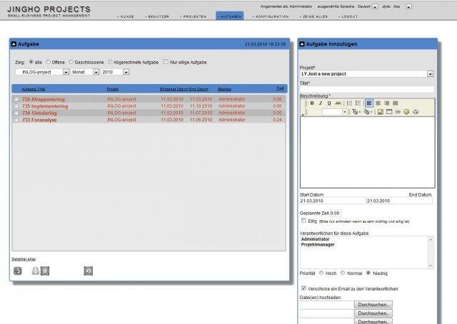 Download web tool or web app Jingho project management 