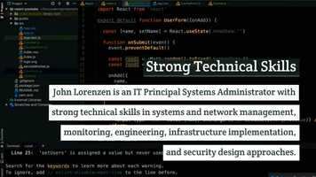 Free download John Lorenzen Augusta - An IT Principal Systems Administrator.mp4 video and edit with RedcoolMedia movie maker MovieStudio video editor online and AudioStudio audio editor onlin