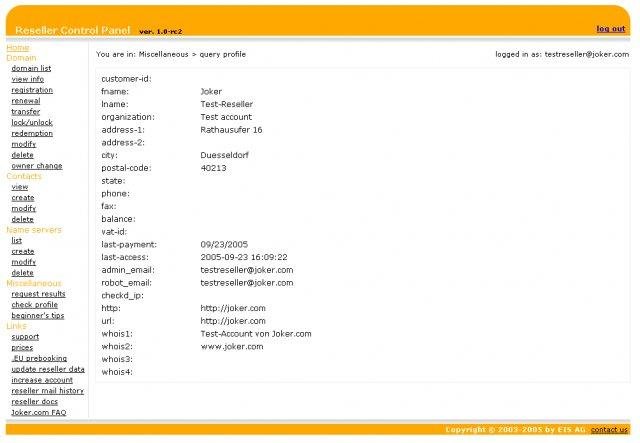 Download web tool or web app Joker.com PHP client
