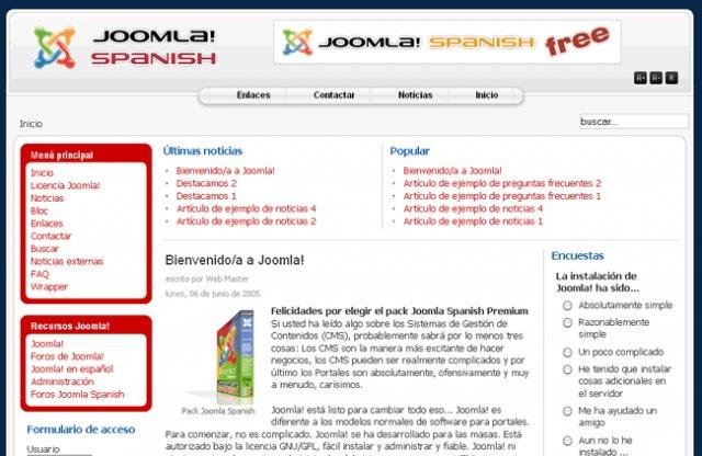 Download web tool or web app Joomla! Spanish