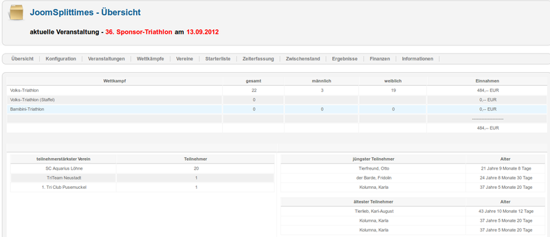 Download web tool or web app JoomSplittimes