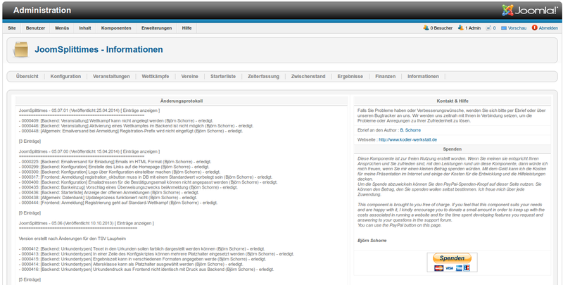 Download web tool or web app JoomSplittimes
