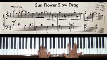 Free download Joplin Sun Flower Slow Drag in C Major Piano Tutorial video and edit with RedcoolMedia movie maker MovieStudio video editor online and AudioStudio audio editor onlin