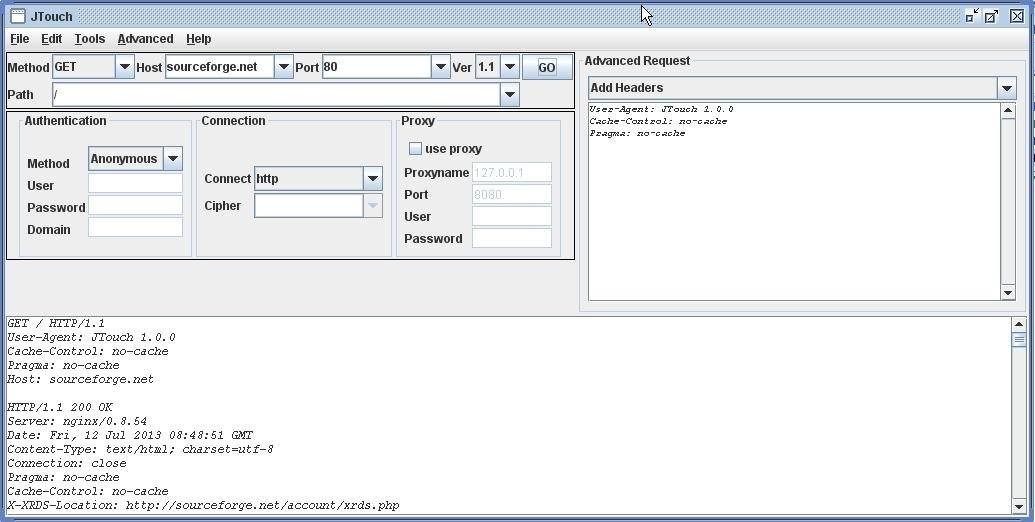 Download web tool or web app JTouch