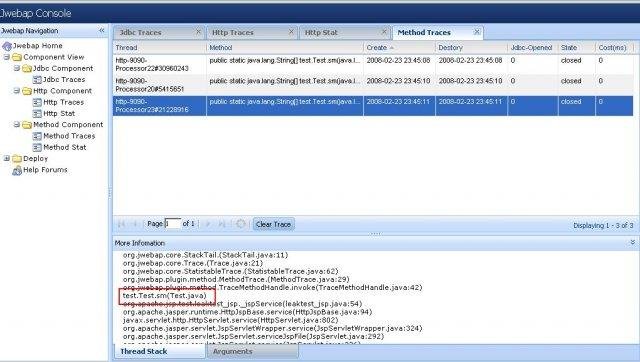 Download web tool or web app Jwebap-profiler for j2ee application