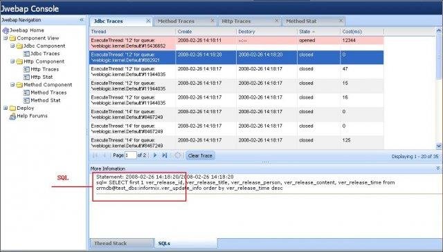 Download web tool or web app Jwebap-profiler for j2ee application