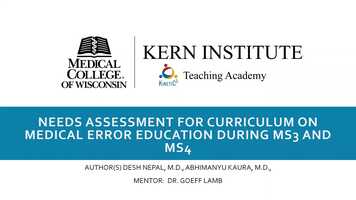 Free download Kern Institute | 2019-20 Capstone Project | Needs assessment for curriculum on medical error education during MS3 and MS4 video and edit with RedcoolMedia movie maker MovieStudio video editor online and AudioStudio audio editor onlin