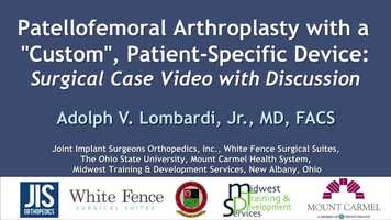 Free download Kinamed KineMatch PFR Surgical Technique, presented by Adolph Lombardi MD at CCJR-Winter 2019.mp4 video and edit with RedcoolMedia movie maker MovieStudio video editor online and AudioStudio audio editor onlin