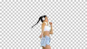 Free download Latin woman with black hair enjoying music, Alpha Channel | Stock Footage - Videohive video and edit with RedcoolMedia movie maker MovieStudio video editor online and AudioStudio audio editor onlin