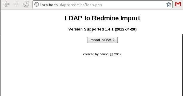 Download web tool or web app LDAP to Redmine Import