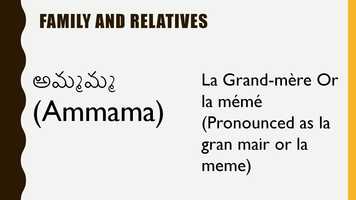 Free download LEARN HOW TO ADDRESS FAMILY MEMBERS IN FRENCH FROM TELUGU 90 SECONDS video and edit with RedcoolMedia movie maker MovieStudio video editor online and AudioStudio audio editor onlin