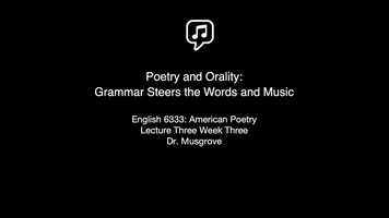 Free download Lecture 3a Poetry and Orality: Music, Voice, and Repetition video and edit with RedcoolMedia movie maker MovieStudio video editor online and AudioStudio audio editor onlin