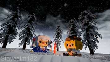 Free download LEGO Animation: Gura and Amelia vibing by the campfire video and edit with RedcoolMedia movie maker MovieStudio video editor online and AudioStudio audio editor onlin
