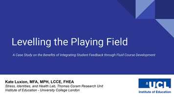 Free download Levelling the Playing Field: A Case Study on the Benefits of Integrating Student Feedback Through Fluid Course Development video and edit with RedcoolMedia movie maker MovieStudio video editor online and AudioStudio audio editor onlin